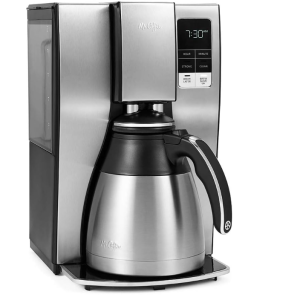 Programmable coffee machine, stainless steel