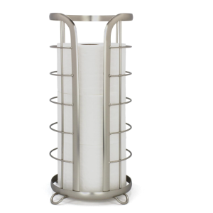 Nickel toilet paper holder