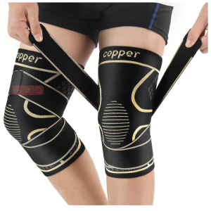 Copper knee strap for men and women with knee pain (2 pieces)